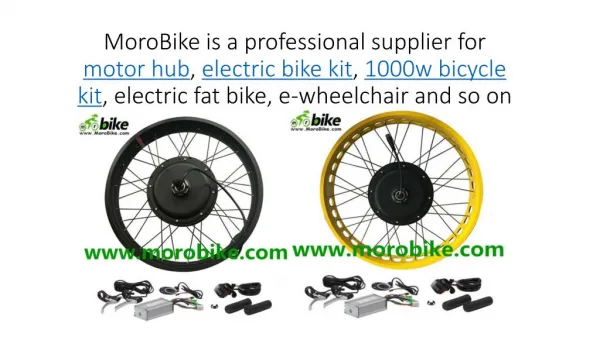MoroBike - Hub motor, electric bike conversion kit