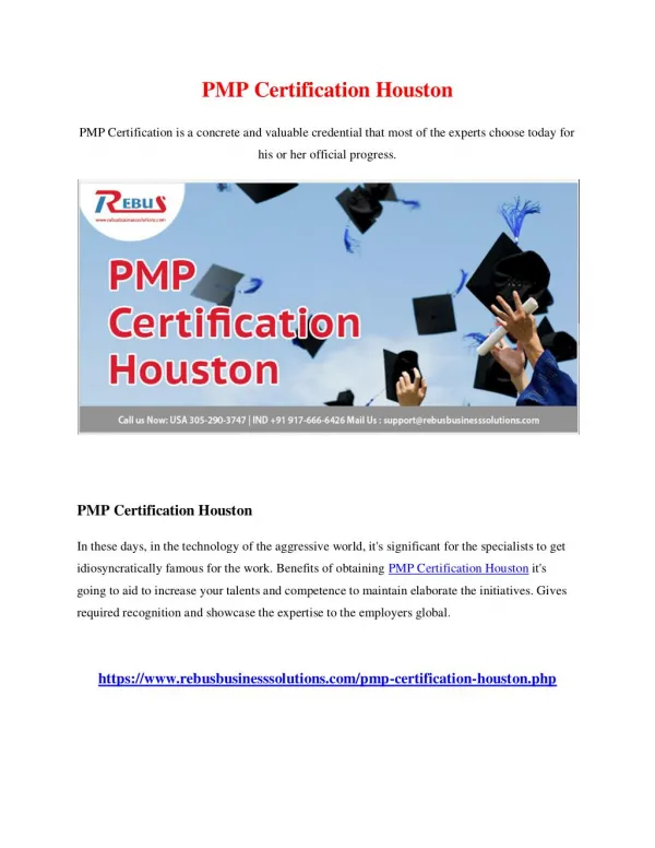 PMP Certification Houston