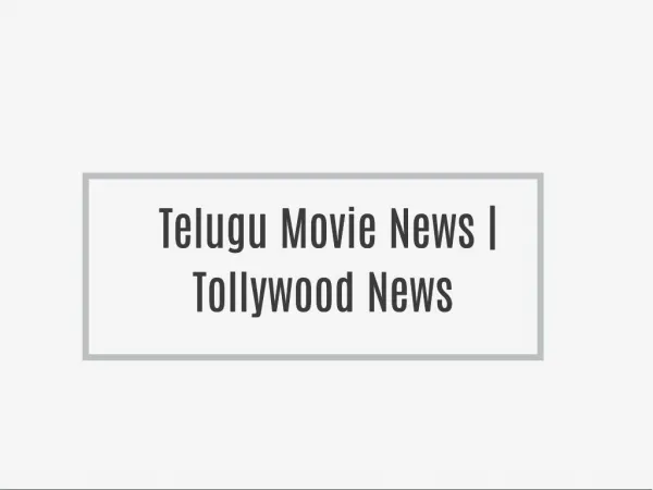 Telugu Movie News | Tollywood News |Telugu Movie Updates |Telugu Movie Reviews
