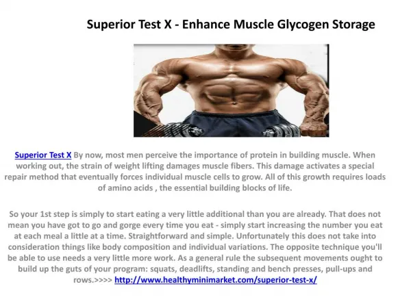 Superior Test X - Best and Safe Supplement