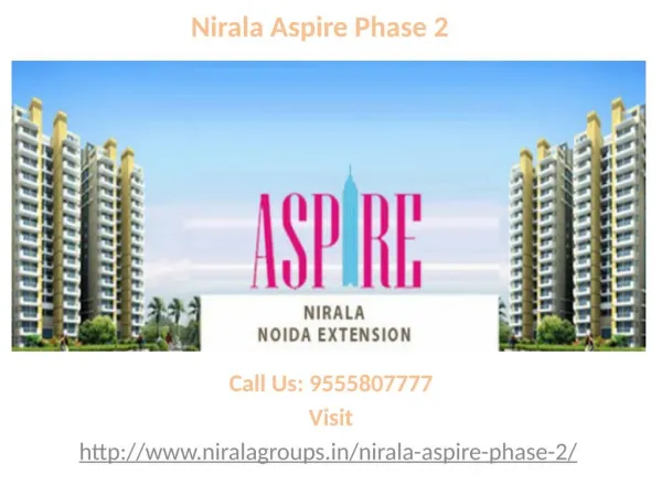 Nirala Aspire Phase 2 new residential flats