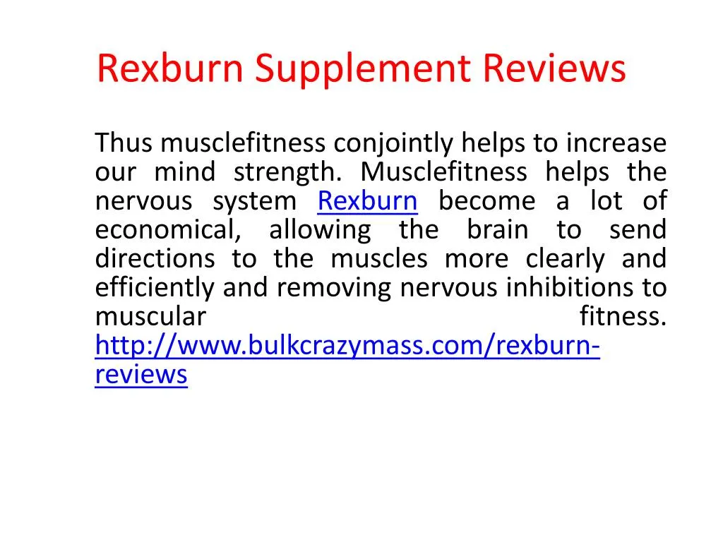 rexburn supplement reviews