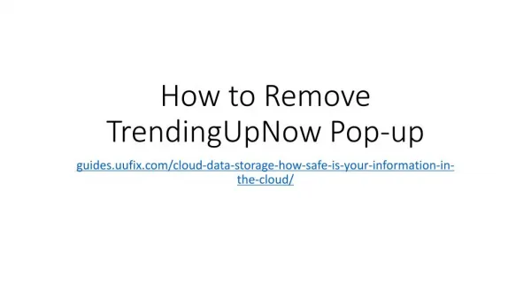 How to remove trending upnow pop up