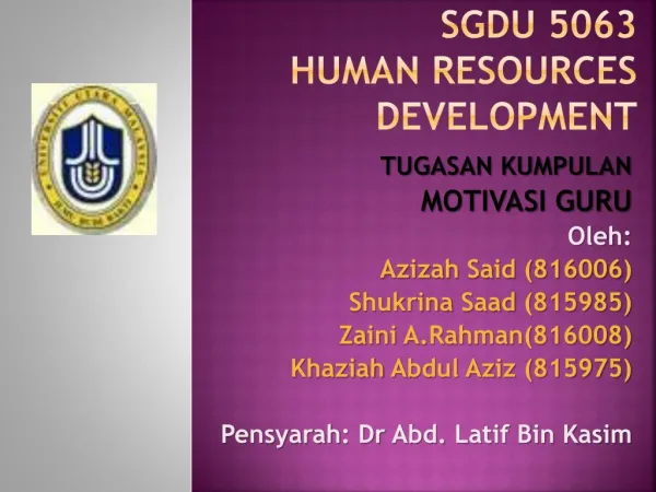 Human resources development