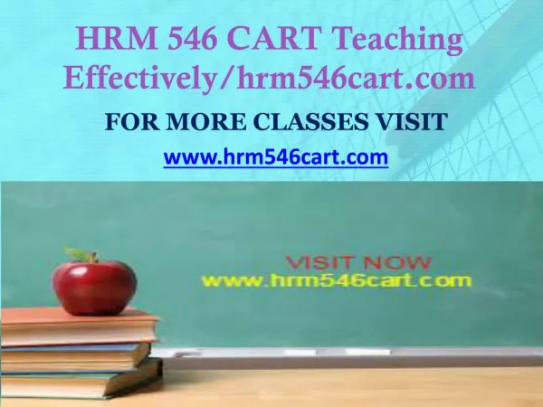 HRM 546 CART Teaching Effectively/hrm546cart.com