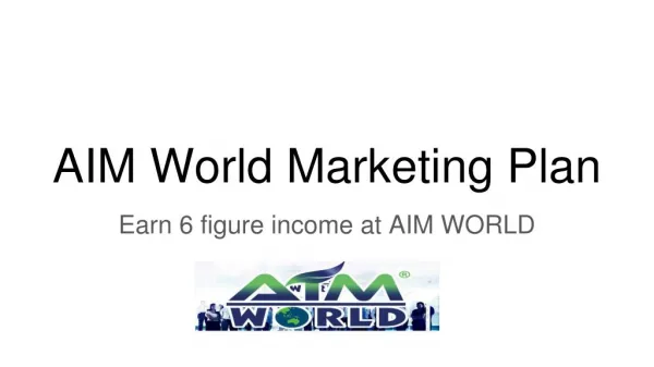 AIM World Ways to Earn
