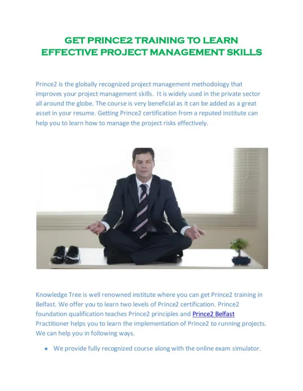 GET PRINCE2 TRAINING TO LEARN EFFECTIVE PROJECT MANAGEMENT SKILLS