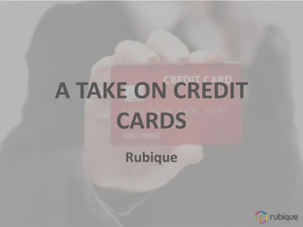 A Take on Credit Card - Rubique