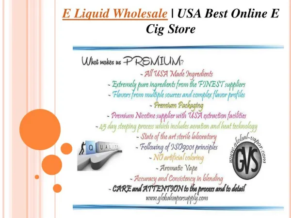 E Liquid Wholesale - USA Best Online E Cig Store