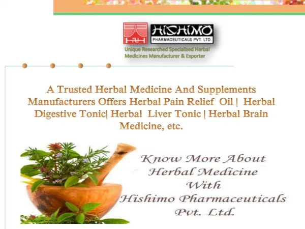 Herbal Medicine Manufacturers