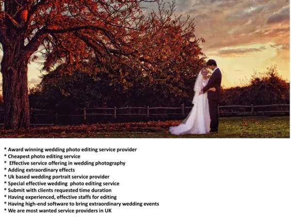 World best wedding photography outsourcing service provider in UK.ppt