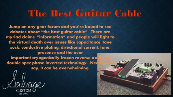 The Best Guitar Cable