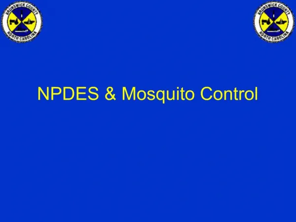 NPDES Mosquito Control