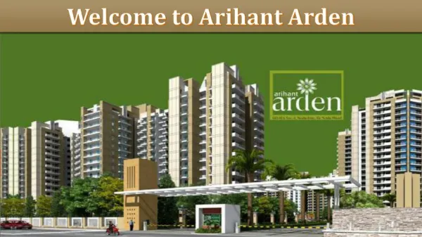 Get Residential 2 and 3 Bhk Flats at Arihant Arden