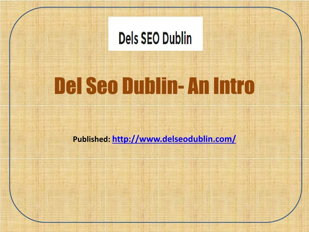 del seo dublin an intro