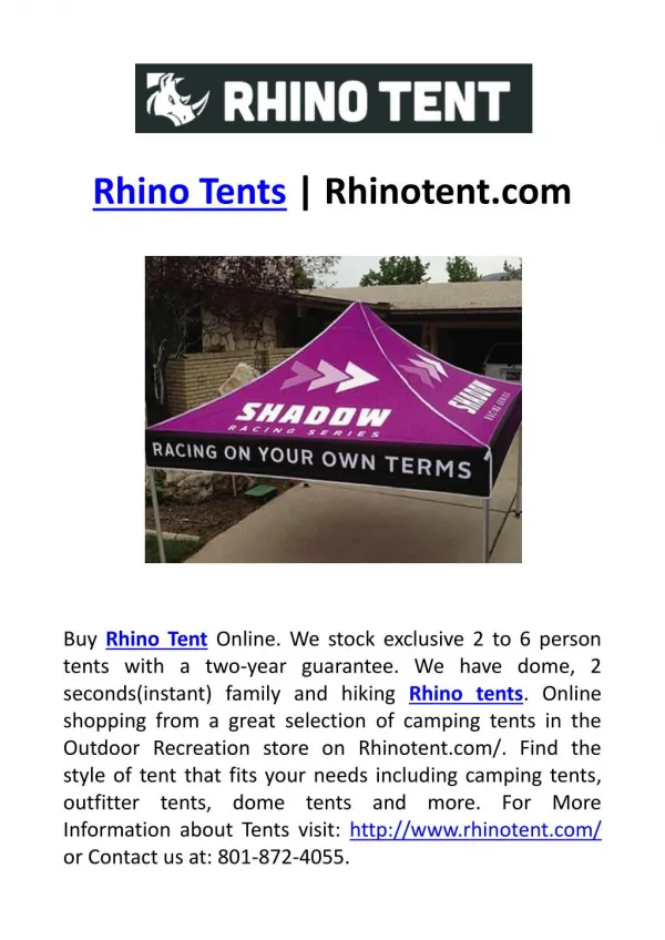 Rhino Tents | Rhinotent.com