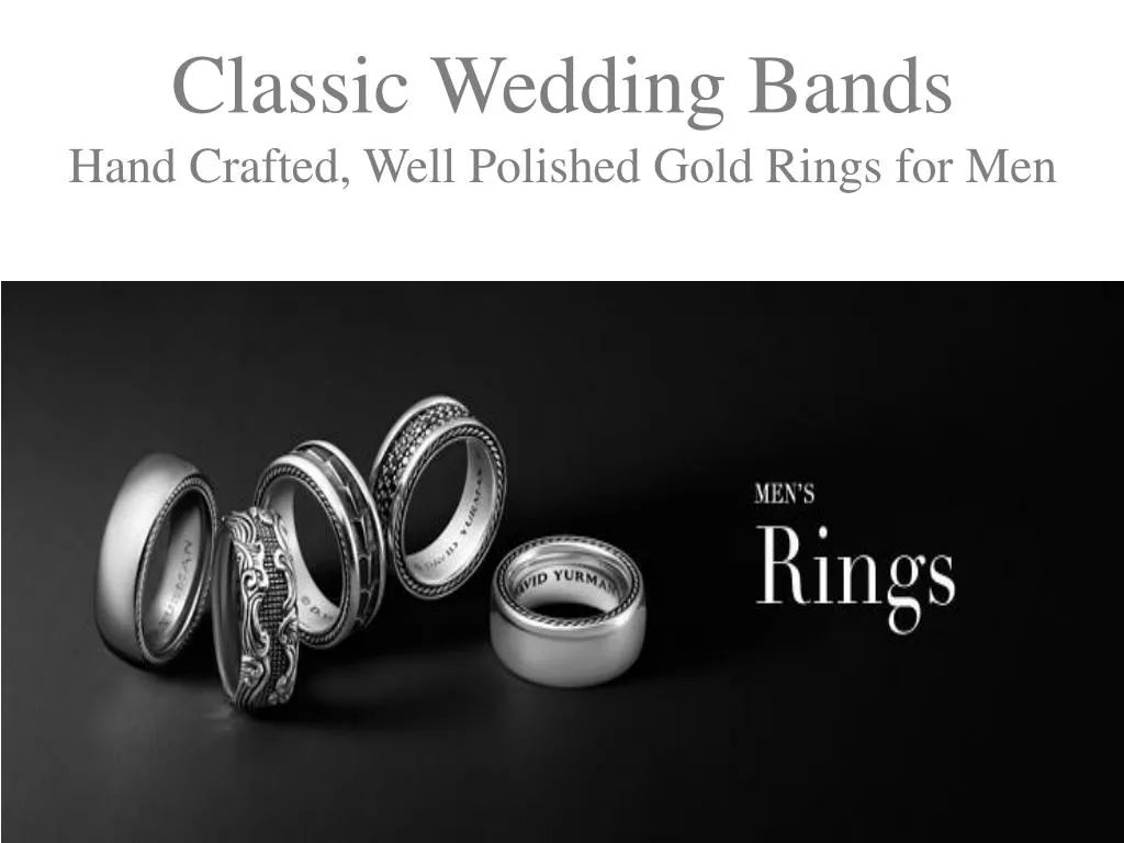 classic wedding bands hand crafted well polished g old rings for men