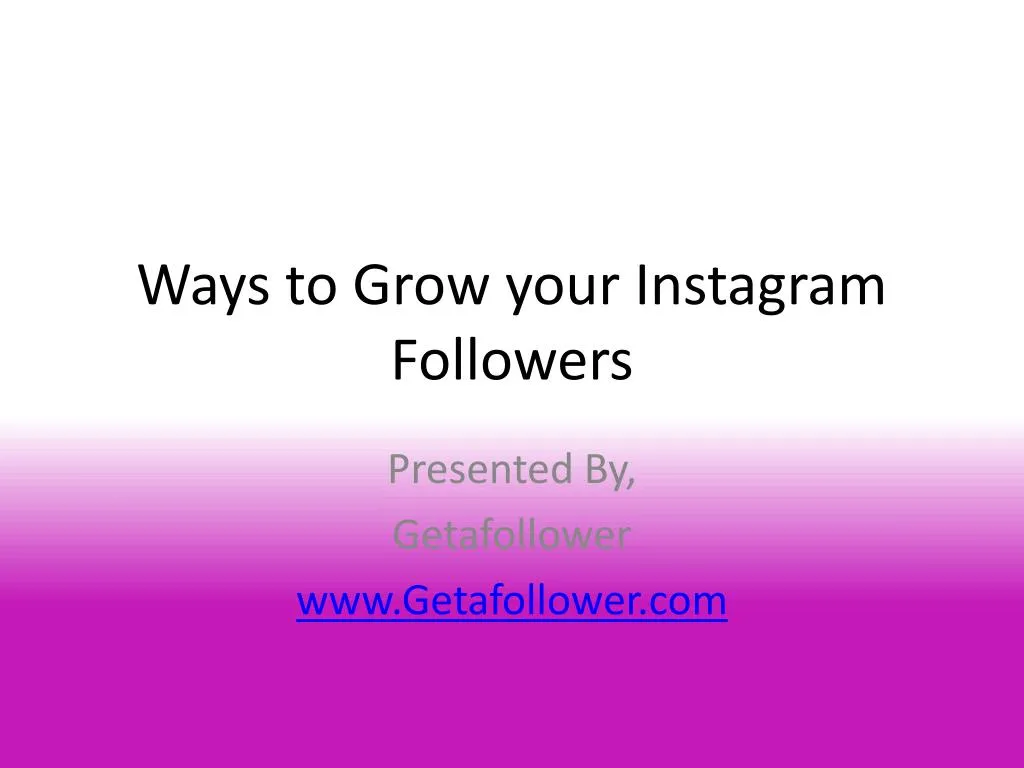 ways to grow your i nstagram followers