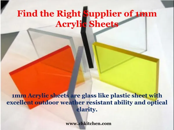 Find the Right Supplier of 1mm Acrylic Sheets