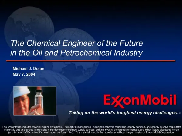 The Chemical Engineer of the Future in the Oil and Petrochemical Industry