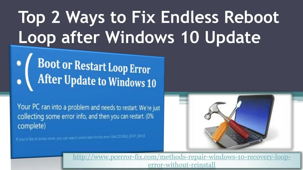 top 2 ways to fix endless reboot loop after windows 10 update