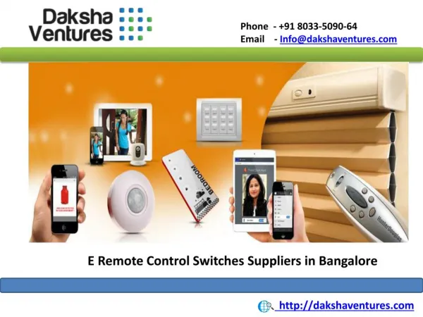 E Remote Control Switches Suppliers in Bangalore