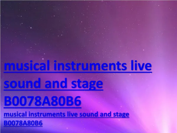 musical instruments live sound and stage B0078A80B6