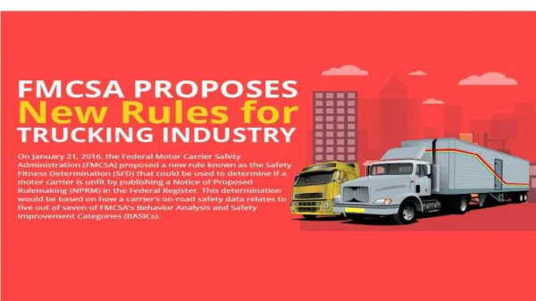 FMCSA proposes new rules for trucking industry