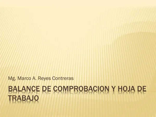 balance de comprobacion