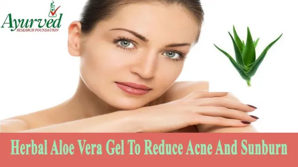 Herbal Aloe Vera Gel To Reduce Acne And Sunburn Without Any Side Effects