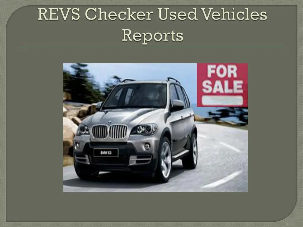 revs checker used vehicles reports
