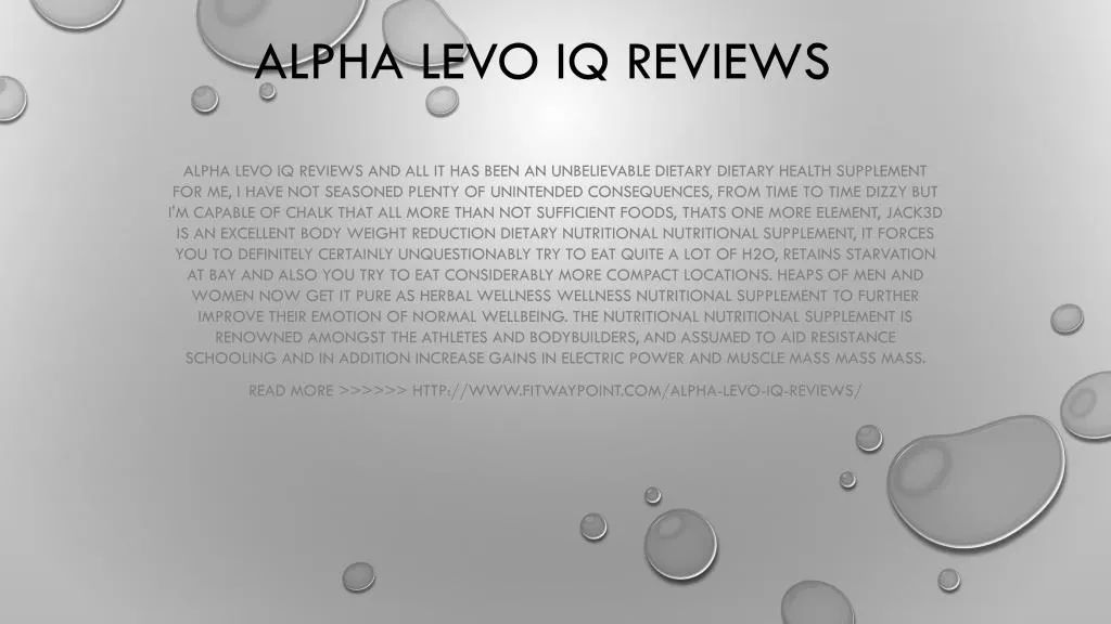 alpha levo iq reviews