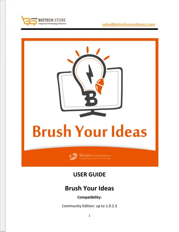 Brush Your Ideas Magento Product Designer Extension - User Guide