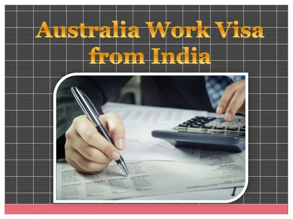 Australia work visa from India