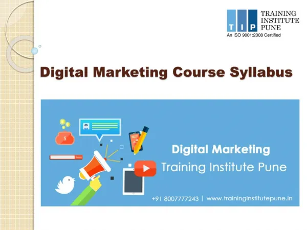 Digital Marketing Syllabus-Training Institute Pune