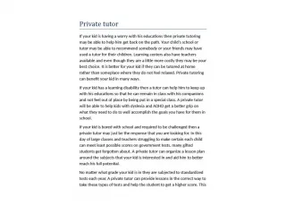 Private tutor - slide 1