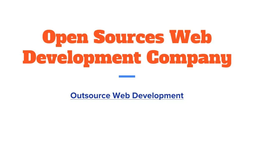 open sources web development company