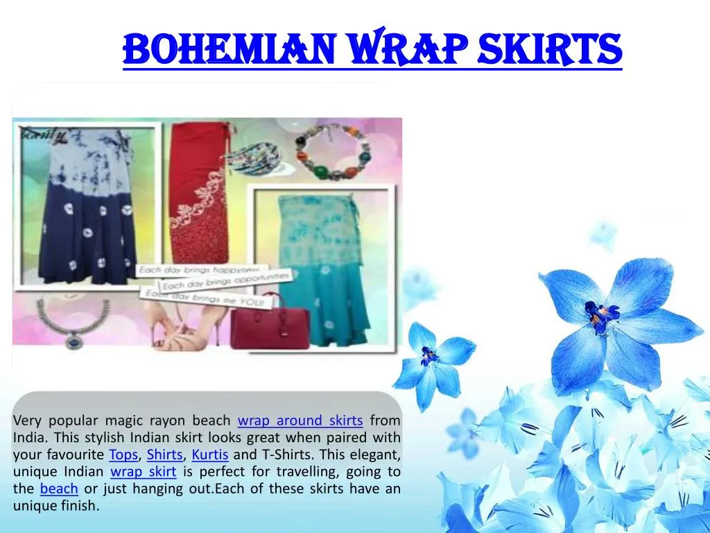 bohemian wrap skirts