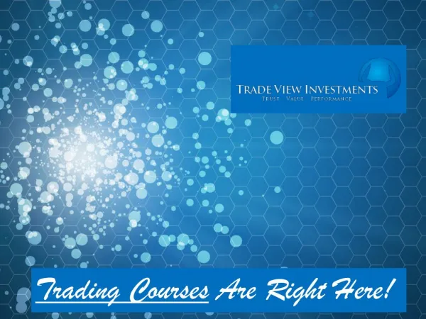 Trading Courses so you learn to trade Forex - Trade View Investments