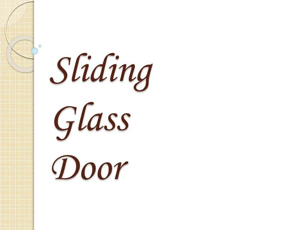 sliding glass door