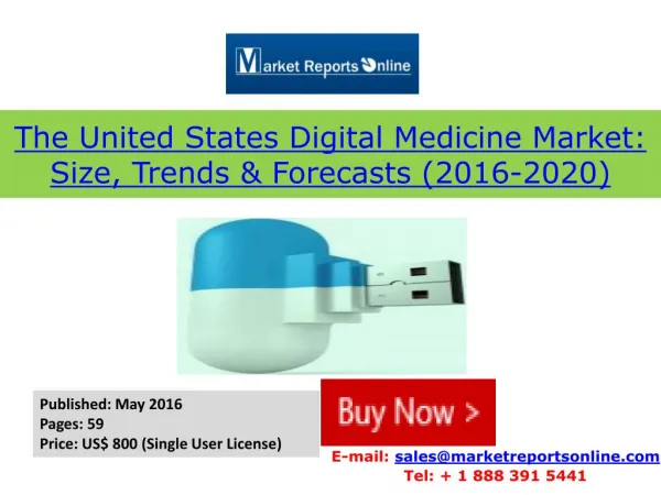 Worldwide & United States Digital Medicine Market 2020 Forecasts