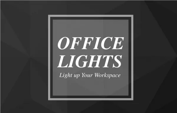 Solutions to Help With Proper Lighting in the Workplace