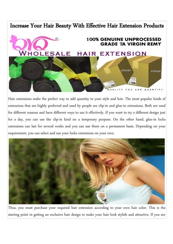 High quality virgin remy hair extensions