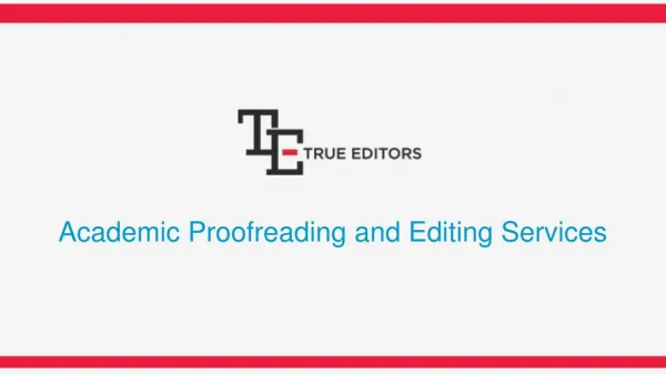 Academic Proofreading & Dissertation Services, UK | TrueEditors