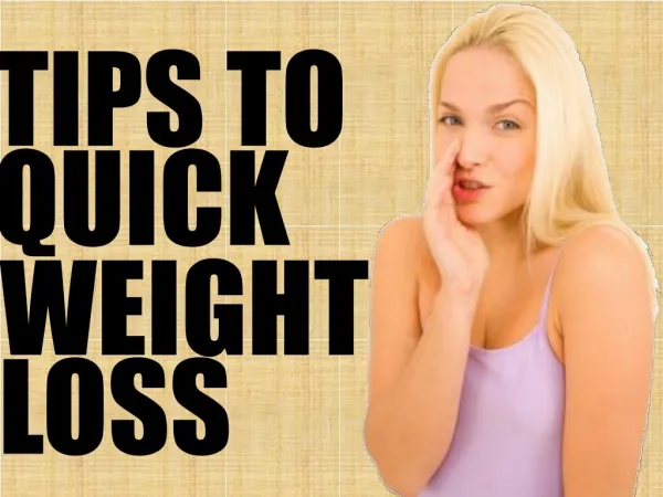 How to lose weight fast, weight loss tips