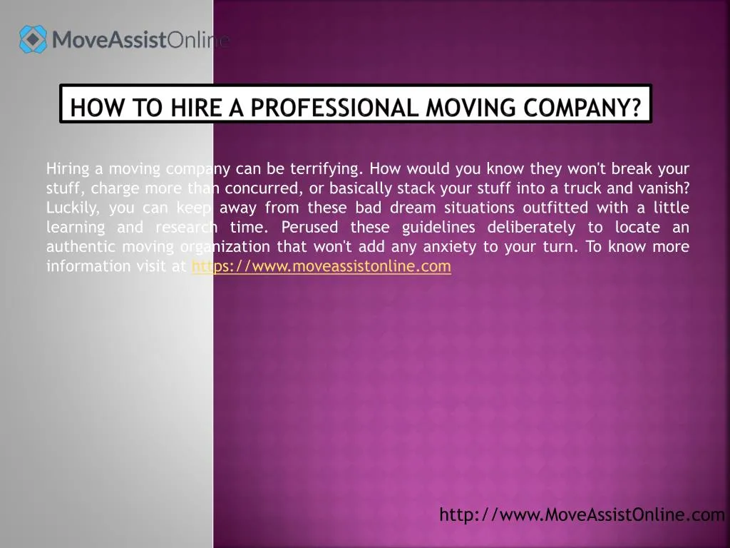 how to hire a professional moving company