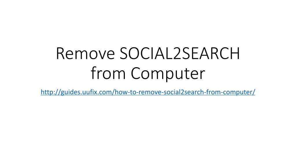 remove social2search from computer