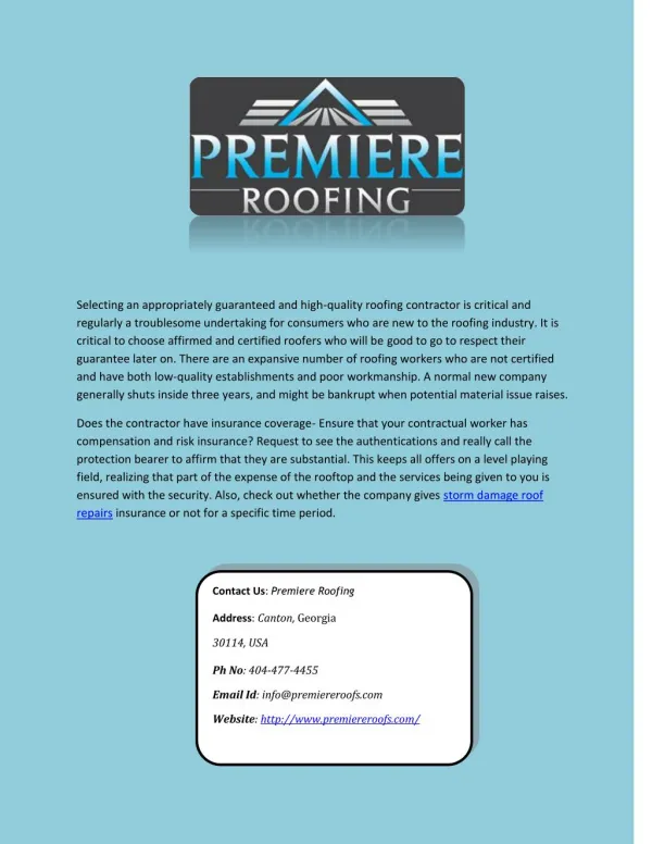 Best Storm damage Roof Repairs Company Atlanta