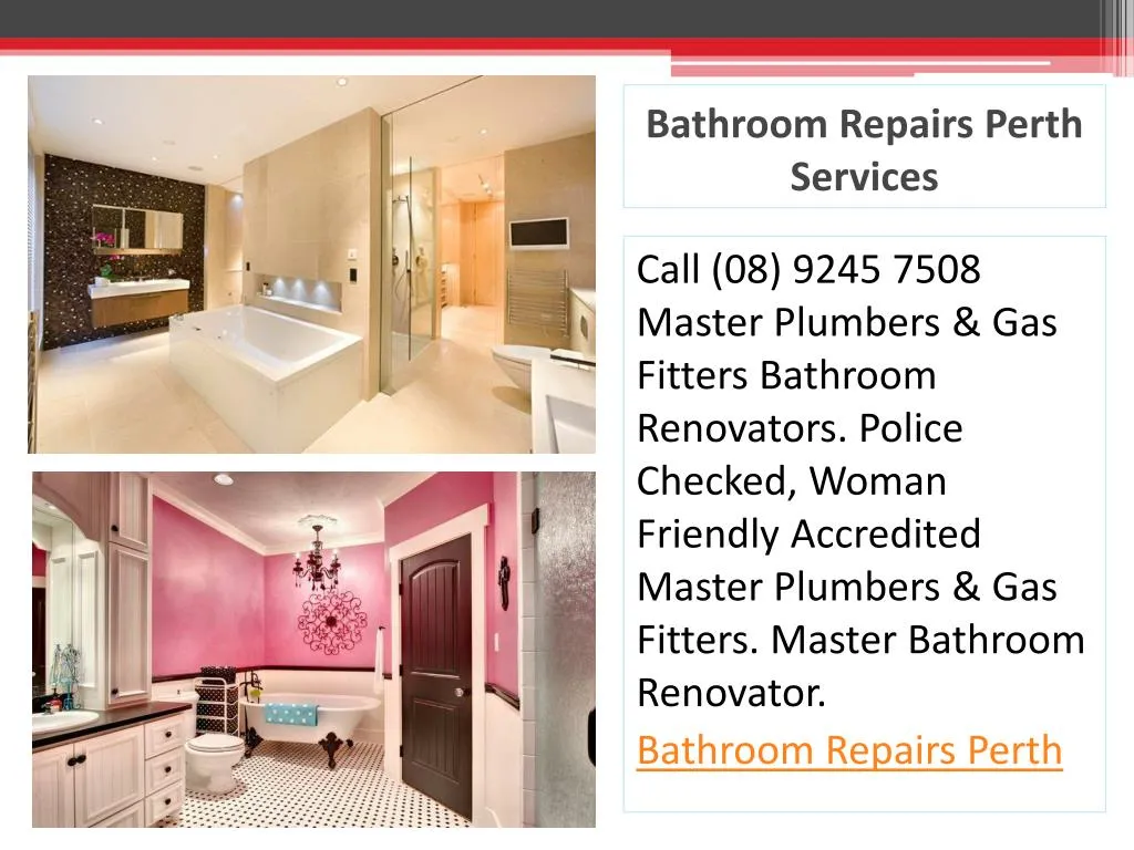 bathroom repairs perth services