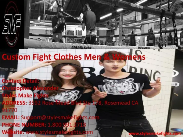 Custom Fight Clothes Men & Womens